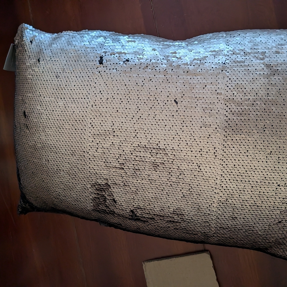 Aviva Stanoff Sequin Pillow in Gold and Black